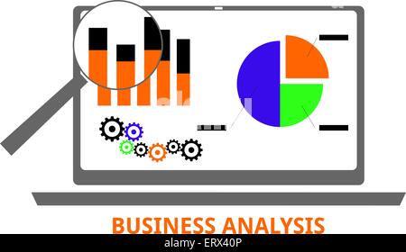 An illustration showing a business analysis concept Stock Vector