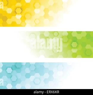 Abstract science background with hexagons. Blue gradient. Vector Stock ...