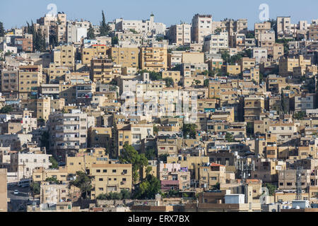 dense urban housing in Amman, Jordan Stock Photo