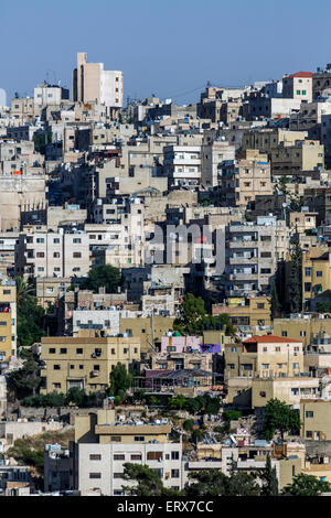 dense urban housing in Amman, Jordan Stock Photo