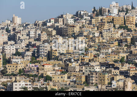 dense urban housing in Amman, Jordan Stock Photo