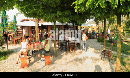 Garden restaurant Taverna Tipica Veneziana,Torcello Island Stock Photo