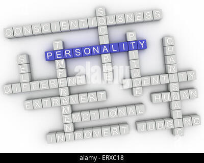 3d image Personality issues concept word cloud background Stock Photo