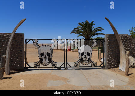 Ugabmund gate at Skeleton Coast National Park, Namibia Stock Photo