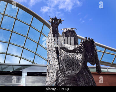 The Briggate Minera Sculpture by Andy Scott on Briggate Leeds West Yorkshire England Stock Photo