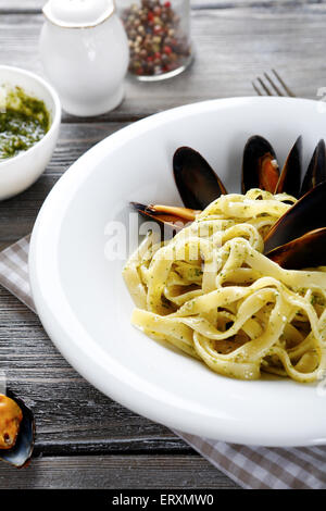 bowl with tasty pasta on white background Stock Photo - Alamy