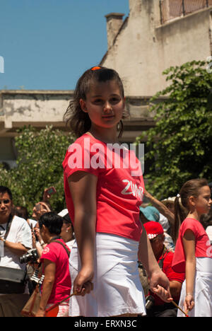 The street parade in Kazanlak during “2015 Rose Festival”. 7th June 2015. Kazanlak, Bulgaria. Stock Photo