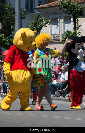 The street parade in Kazanlak during “2015 Rose Festival”. 7th June 2015. Kazanlak, Bulgaria. Stock Photo