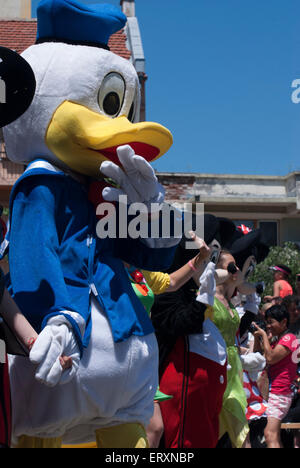 The street parade in Kazanlak during “2015 Rose Festival”. 7th June 2015. Kazanlak, Bulgaria. Stock Photo