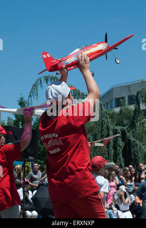 The street parade in Kazanlak during “2015 Rose Festival”. 7th June 2015. Kazanlak, Bulgaria. Stock Photo