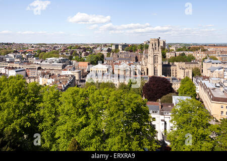 The Wills Memorial Building, part of Bristol University, Bristol UK - viewed from Cabot Tower in Brandon Hill Park, Bristol UK Stock Photo