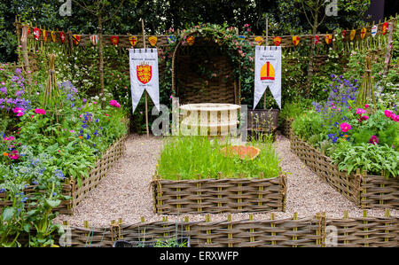 Runnymede Surrey Magna Carta 800th Anniversary Garden, Bronze medal, Chelsea Flower Show 2015 Stock Photo