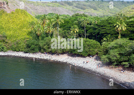 Honolua Bay, West Maui:  From Wikipedia: 'Honolua Bay, Mokuleʻia Bay and Lipoa Point are part of an area known as the ahupua'a o Stock Photo