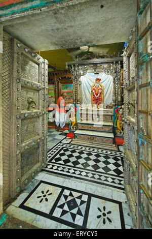 Idol of Ghanshyam Maharaj ; Swaminarayan temple ; Chhapaiya near Ayodhya ; Faizabad ; Uttar Pradesh ; India Stock Photo