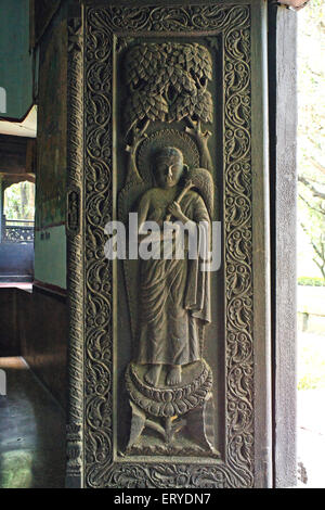 Lumbini Dharmodaya committees Buddha Vihar ; UNESCO World Heritage site ; Gautam Buddha's birthplace at Lumbini ; Nepal Stock Photo