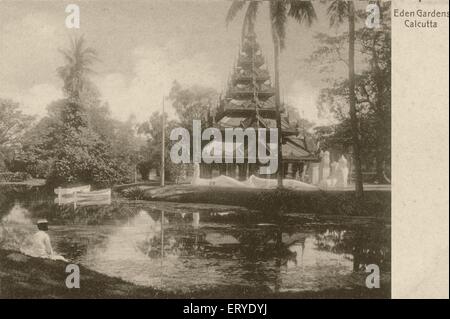old vintage 1900s photo of Eden Gardens ; Calcutta , Kolkata ; West Bengal ; India Stock Photo