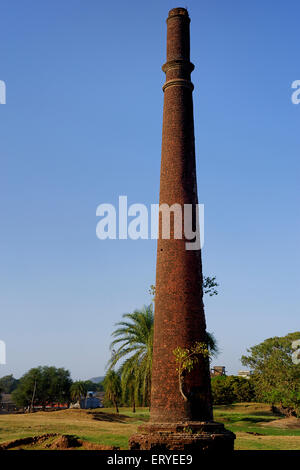 old chimney stack in brick kiln ; taluka Bhiwandi ; district Thana ; Maharashtra ; India , asia Stock Photo