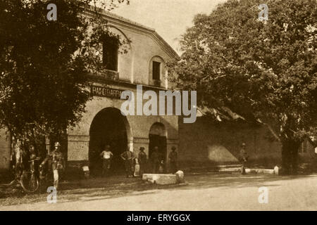 Old vintage 1900s Baird Barracks South Parade Road now M G Road Bangalore Bengaluru Karnataka India Indian Stock Photo