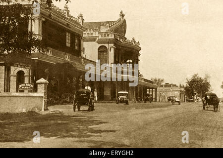 Old vintage 1900s house on South Parade Road now M G Road Bangalore Bengaluru Karnataka India Stock Photo