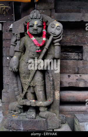 Statue in Jageshwar temple ; Almora ; Uttaranchal Uttarakhand ; India Stock Photo