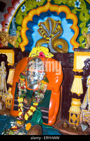 Goddess shitaladevi idol in temple ; Chaul ; Alibag ; Raigarh ; Maharashtra ; India Stock Photo