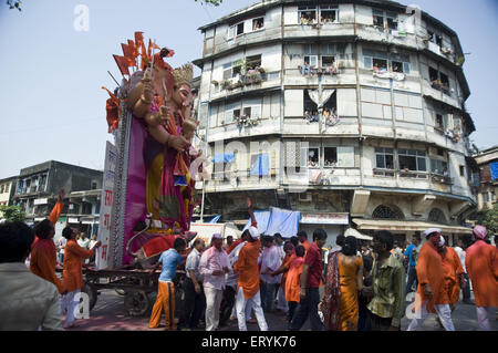 lord ganesh immersion in mumbai at maharashtra India Stock Photo