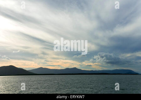 Cloudscape off harbour towards Green Island ; Cairns ; Queensland ; Australia Stock Photo