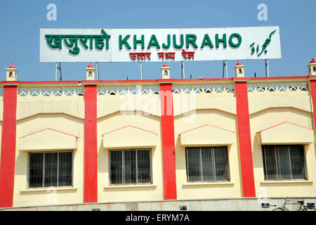 Khajuraho railway station Madhya Pradesh India Asia Stock Photo