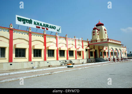 Khajuraho railway station madhya pradesh  India Asia Stock Photo