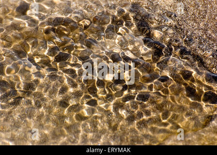 abstract water pattern at mandva beach ; Bombay , Mumbai ; Maharashtra ; India , asia Stock Photo