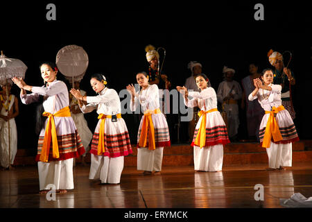 Lai Haraoba dance , Folk dancers , North East , Manipur , India , Asia Stock Photo