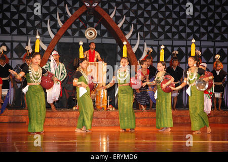 Reangs tribe perform hozagiri dance of Tripura ; India NO MR Stock Photo