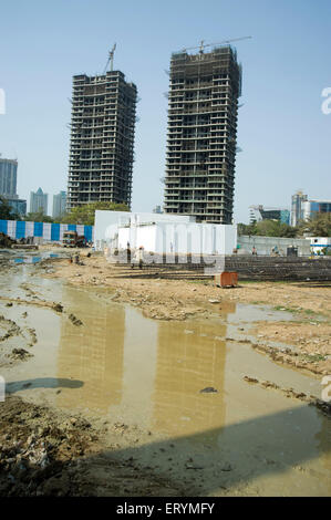 Two Building constructions Mumbai Maharashtra  India Asia Stock Photo