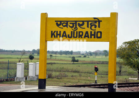 Khajuraho railway station Madhya Pradesh India Asia Stock Photo