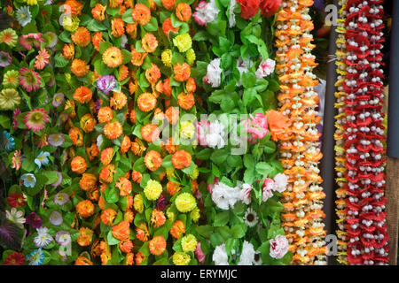 Artificial flowers shop in Dadar market Mumbai Maharashtra  India Asia Stock Photo