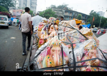 Market of lord Ganesha at Dadar Mumbai Maharashtra India Asia Stock Photo