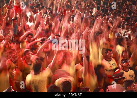 Gopala or Govinda dancing in Janmashtami Gokulashtami Festival Maharashtra India Stock Photo