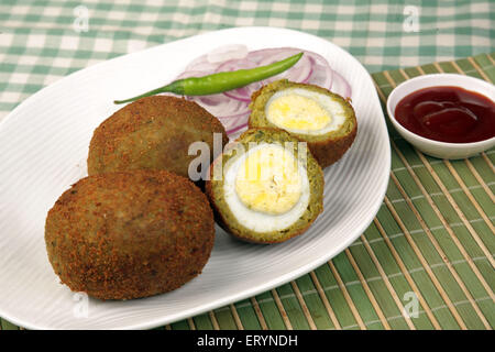 Non Vegetarian Food Keema Mince Scotch Balls India Asia PR#743AH Stock Photo