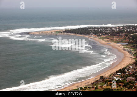 Aerial view , Ram Krishna Beach , Ramkrishna beach , R K Beach , Visakhapatnam , Vishakhapatnam ; Vizag , Visakha , Andhra Pradesh ; India , asia Stock Photo