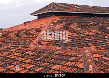 Mangalore Clay Roofing Tiles , Town Hall , The Asiatic Society , State Central Library , 1804 , Bombay , Mumbai ,  Maharashtra , India , Asia Stock Photo