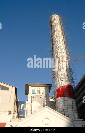 Phoenix mill chimney , now Phoenix Shopping Mall , Lower Parel , Bombay , Mumbai ; Maharashtra ; India , Asia Stock Photo