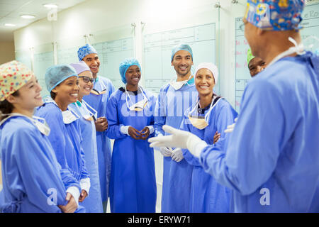 Surgeons meeting in hospital Stock Photo
