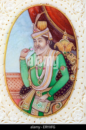 Miniature painting of Mughal Emperor Humayun Stock Photo - Alamy