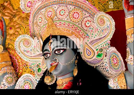 Image of goddess Kali puja ; Calcutta ; West Bengal ; India Stock Photo