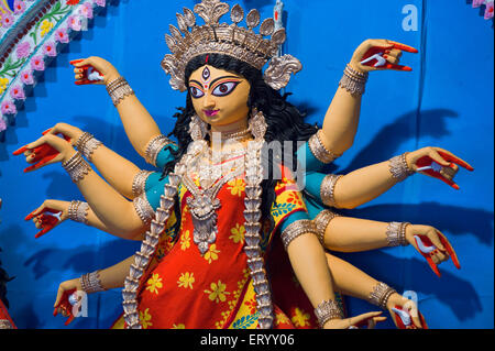 Statue of goddess durga at kolkata ; Calcutta ; India Stock Photo