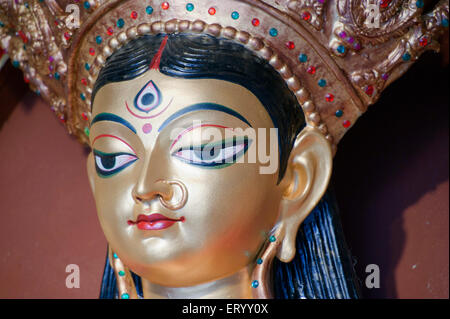 Statue of goddess durga at kolkata ; Calcutta ; India Stock Photo