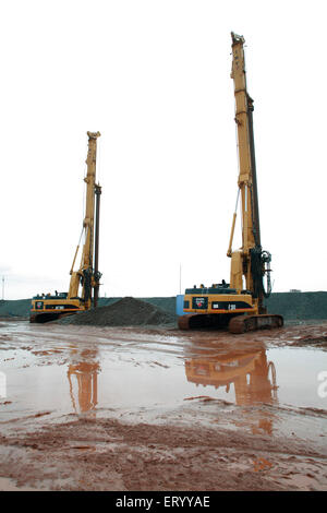 International Container Transshipment Terminal , Vallarpadam Terminal under construction , Kochi , Cochin , Kerala , India , Asia Stock Photo