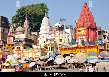 Prayag Ghat , Banaras , Varanasi ; Uttar Pradesh ; India , asia Stock Photo