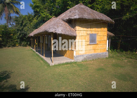 Cottages available on hire in  Sabuz or Sabuj ban botanical garden Birbhum Bolpur Shantiniketan West Bengal India Stock Photo