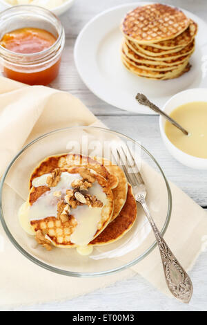 Pancakes on a plate, food Stock Photo